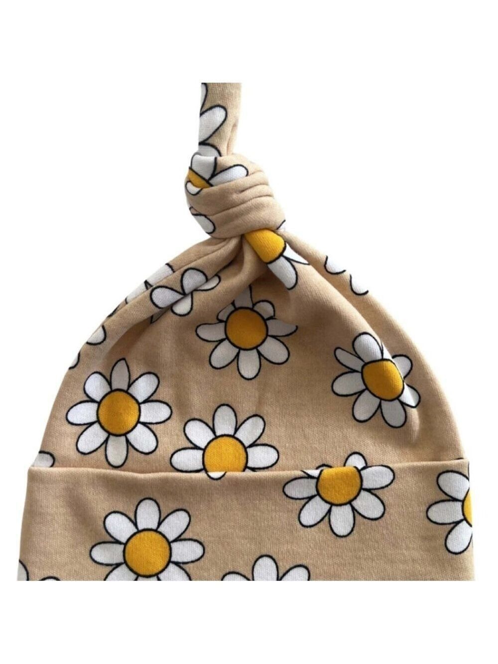 SIIX Collection Daisy Print Baby Hat Tan 0-3M